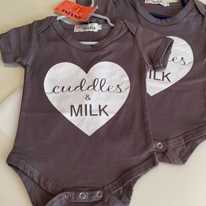 NWT cuddles & MILK Onesie Size 6-9 months